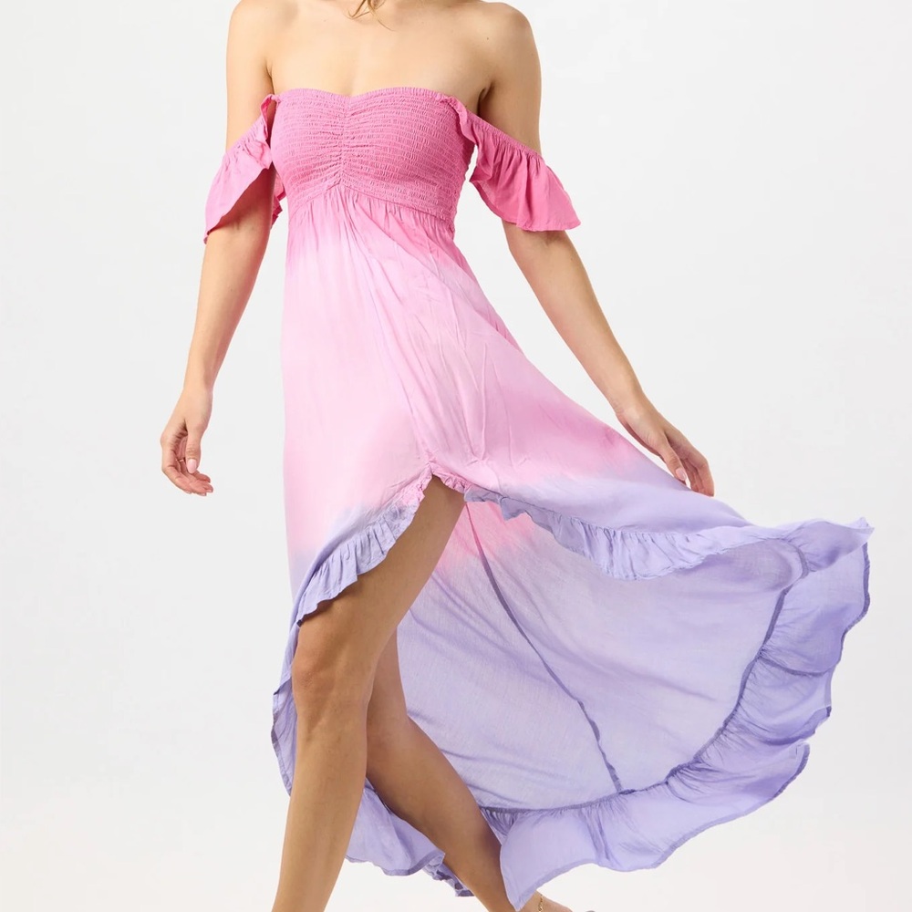 Tiare Hawaii Elegant ombré Off-Shoulder summer Brooklyn Dress